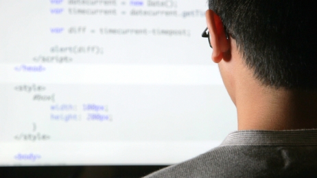 Web designer at work