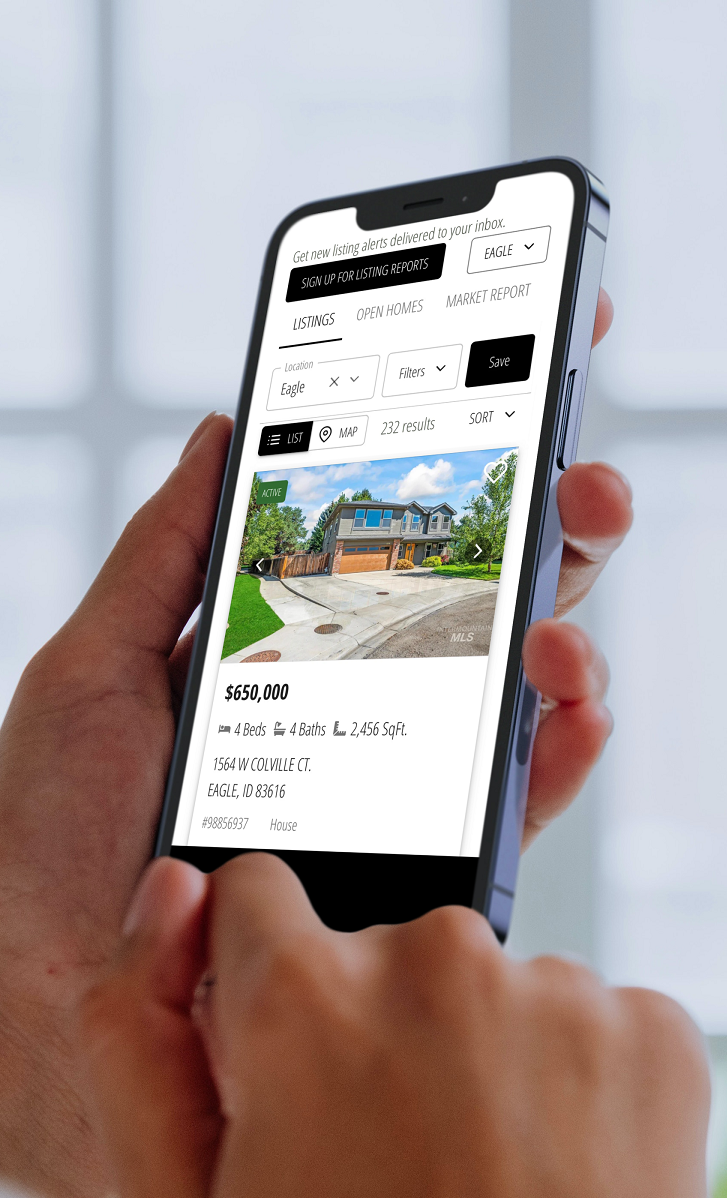 IDX property search on phone