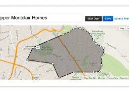 upper montclair homes on a map