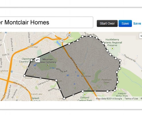 upper montclair homes on a map