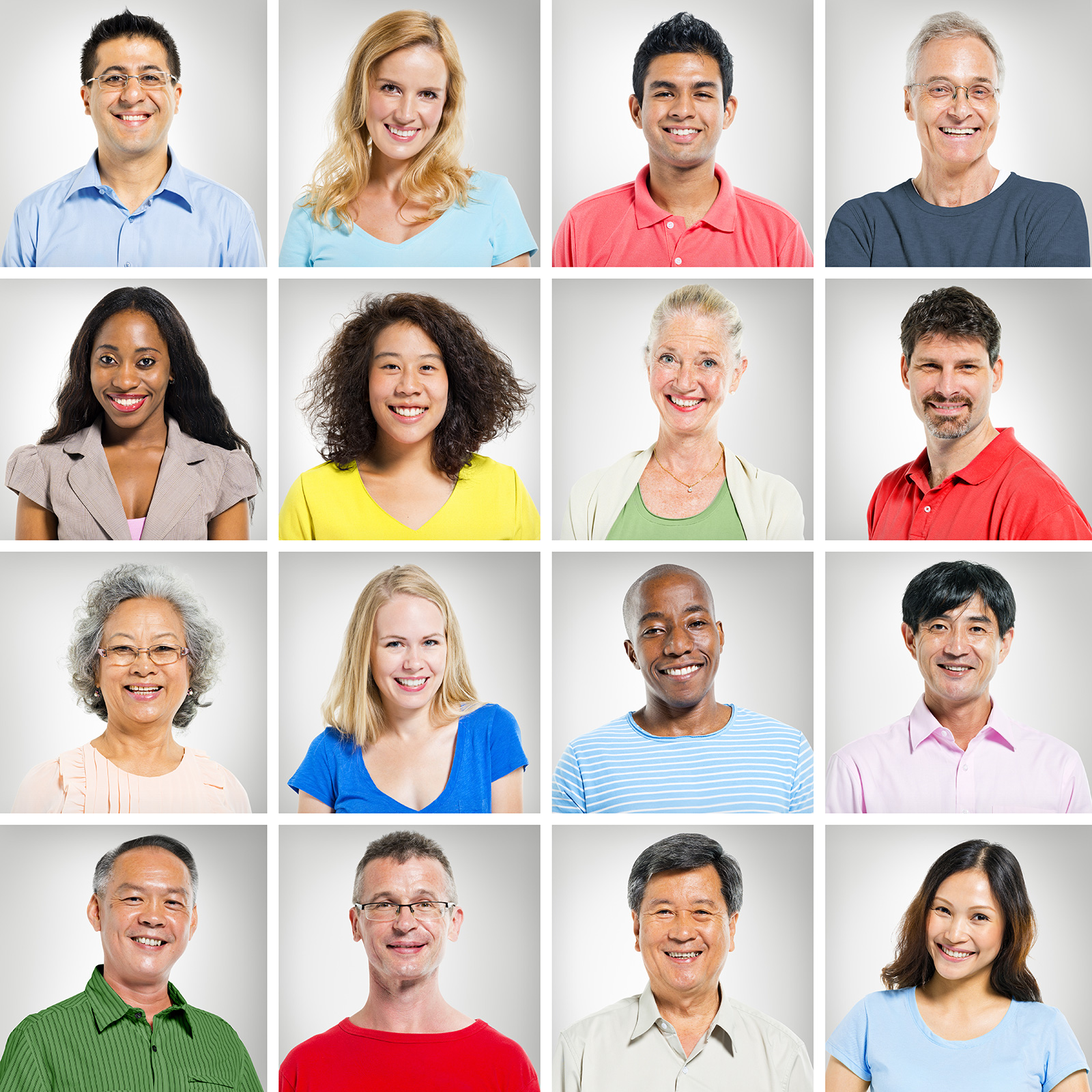 people of all kind smiling