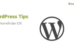 WordPress Tips for iHomefinder IDX