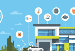 graphic of a smartphone controlling a smart home