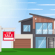 Graphic of a house for sale