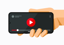 graphic of a video playing on a smartphone