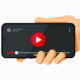 graphic of a video playing on a smartphone