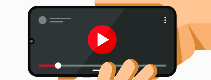 graphic of a video playing on a smartphone