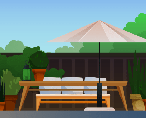 graphic of an outdoor patio
