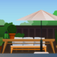 graphic of an outdoor patio