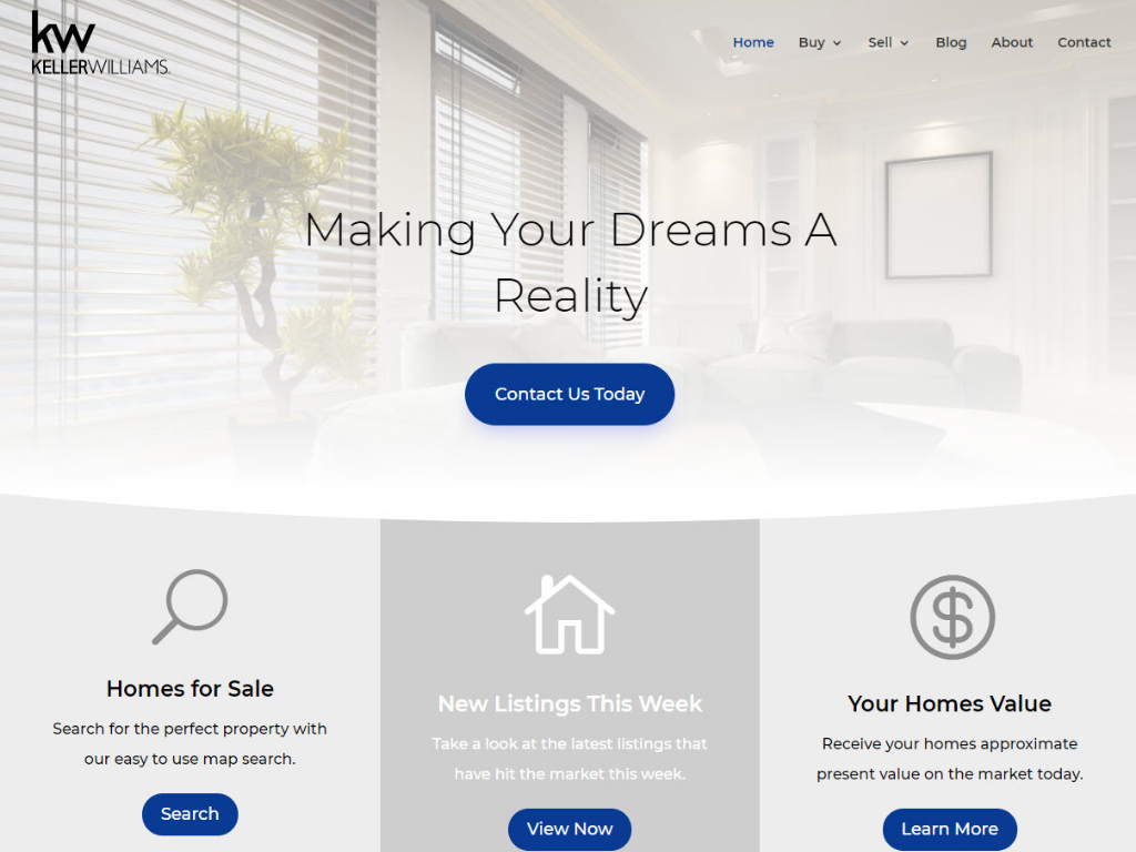 keller williams landing page