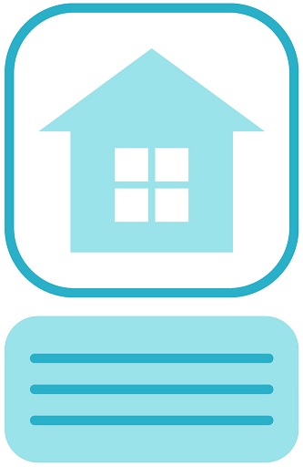 house graphic blue