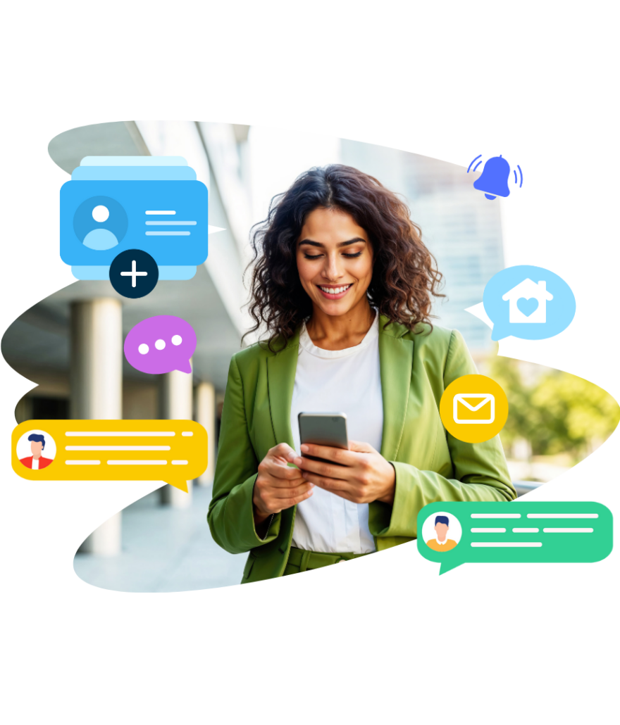 Image of real estate agent prospecting leads