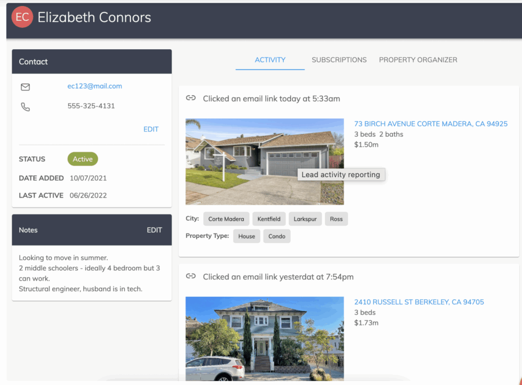 iHomefinder lead capture for real estate