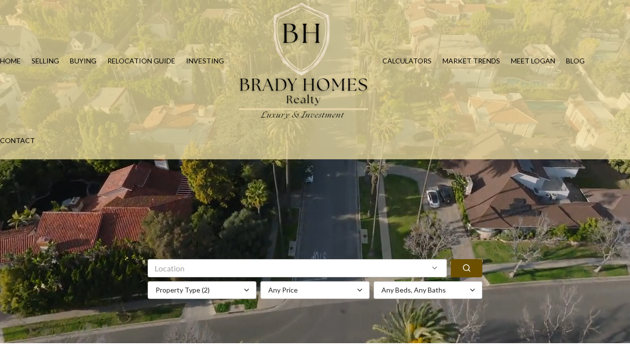 Brady Homes real estate website powered by iHomefinder