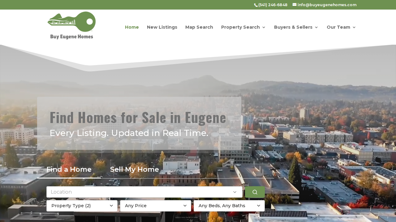 Buy Eugene Homes real estate website powered by iHomefinder